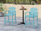 31" Seat Height Outdoor Bar Stool, Slatted Design Ergonomic Tall Chair for 40"-43" Bar 49036707