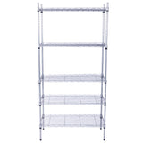 XM-304B Rectangle Carbon Steel Metal Assembly 5-Shelf Storage Rack Silver Gray 13746784