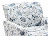 Patterned Polyester Blend Armchair, Solid Birch Wood Frame with Brown Tapered Legs, Foam Padded 81936678
