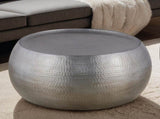CT501 Modern Contemporary Round Aluminum material 32" Coffee Table, Farmhouse Table with Glossy Hand B009P298416