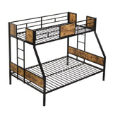 Twin Over FULL Metal Bunk Bed with 2 - Side Ladder and Full-Length Guardrail, No Box Spring Needed, W311133413