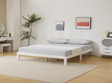 Basic bed frame Painted pine wood Washed white Full 189*136*30.5cm Wooden bed Single bed 00907000