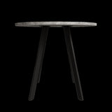 Modern minimalist circular dining table, gray cement texture, suitable for restaurants, kitchens, W1727P251172
