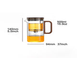 Bonston heat-resistant glass teapot, magnetic switch, gift box, 16.9oz 43960551