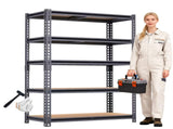 Garage Shelving Storage 60 H, Heavy Duty Metal Shelves 2400 lbs Capacity, Adjustable 5 Tier Rack 70472224