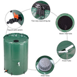 ZUN 100 Gallon Folding Rain Barrel Water Collector Green 32950344