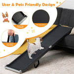 ZUN 63" Pet Ramp,Upgrade Folding Pet Ramp Portable Dog Ramp with Steel Frame 74599686