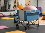 Rolling Ball Storage Cart with Wheels, Collapsible Garage Sports Equipment Organizer for Volleyball 89824011