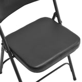 2 Pack Metal Folding Chairs with Padded Seat and Back, for Home and Office, Indoor and Outdoor 69307618