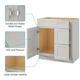 30 in. W x 21 in. D x 34.5 in. H in Shaker Dove Plywood Ready to Assemble Floor Vanity Sink Base T3210P282893