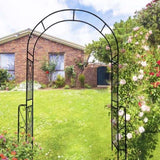 Metal Garden W55'' x H94.5'' Garden Arbor Trellis Climbing Plants Support Rose Outdoor W1586104755