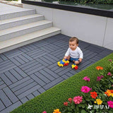 Plastic Interlocking Deck Tiles,44 Pack Patio Deck Tiles,12"x12" Square Waterproof Outdoor All W3022P251835