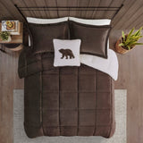 Full/Queen Plush to Sherpa Down Alternative Comforter Set B035100492