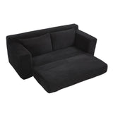 Loveseat Sofa with Memory Foam & Steel Frame - No Assembly, Convertible 2-in-1 Design, Corduroy W3561P324174