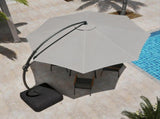 Cantilever Patio Umbrella 12ft Offset Cantilever Patio Umbrella With Base Included Large Round 28162233
