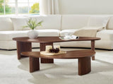 2-Piece Modern Irregular Shape Coffee Table Set for Living Room,Easy Assembly Nesting Coffee Tables, W2582P402268