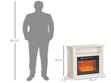 27" Electric Fireplace with Mantel Surround, 1400W Replaceable Fireplace Insert Heater with 27698530