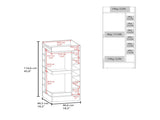 Black Corner Bar Cabinet with Wine Rack and Open Shelf B062P290260