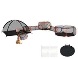 Outdoor Cat Enclosures Indoor Cats, 6 in 1 Portable Cat Play Tent with Tunnels and Cat Houses 02504520