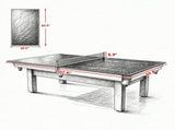 9 ft Folding Ping Pong Table Top, Table Tennis Conversion Top for Billiard & Pool Tables, Includes 44653904