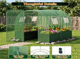 80"79" All-Weather Walk-in Greenhouse, Heavy Duty Galvanized Metal Frame Tear-Proof PE Cover 52354412