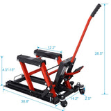 ZUN Hydraulic Motorcycle Lift Jack, 1500 LBS Capacity ATV Scissor Lift Jack, Portable Motorcycle Lift W46566960