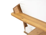 Outdoor Acacia Wood Club Chairs with Cushions , Teak Finish Beige, 30.75" W x 30.25" D x 70856.00BGE