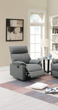 Gray Color Burlap Fabric Recliner Motion Recliner Chair 1pc Couch Manual Motion Living Room B011133820