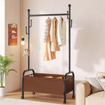 ZUN 1pc, Clothes Rack with Wheels, Rolling Clothing Rack for Hanging Clothes, Heavy Duty Clothes 88942830