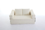 ZUN Modern Minimalist Sofa, Fold-Out Sofa Bed, Convertible Chair Floor Couch & Sleeping Mattress for W1829P186198