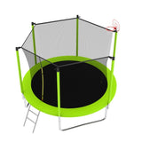 ZUN 10FT Trampoline for Kids, Basketball Hoop and Ladder, Outdoor Kids Trampoline with Safety 41678425