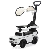 ZUN 3 in 1 Ride on Push Car for Toddlers with Canopy and Storage, White W2181P202872