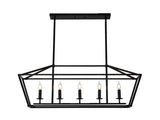 5-Light Farmhouse Kitchen Island Lighting,5 Light Industrial Linear Chandelier for Dining Room Metal W5008P465021