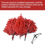 Artificial 4ft Red Christmas Tree with 456 PVC Branch Tips, Hinged Premium & Foldable Base for 84348526