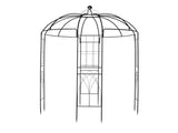 207*207*270cm Courtyard Wrought Iron Gazebo Iron Arch Black 84837091