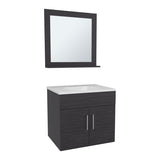 Blake Bathroom Mirror Cabinet with Two Interior Shelves, Wall-Mounted Storage Black B200P313691