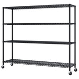 4-tier, adjustable shelf spacing, with adjustable feet and wheels, iron display stand, 160*60*165cm, 06677790