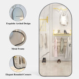 Arch Full Length Mirror 71"32" Big Full Body Mirror for Bedroom Oversized Floor Mirror Large W708P297677