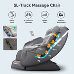 ZUN BOSSCARE 2023 New Massage Chairs with AI Voice Control Shiatsu Recliner Gray W730138147