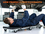 40" 2-in-1 Mechanic Creeper Seat with 360&deg Swivel Casters, Heavy Duty Metal Frame Auto Repair 77919436