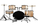 Full Size Adult Drum Set 5-Piece Champagne with Bass Drum, two Tom Drum, Snare Drum, Floor Tom, 16" 20420021