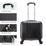 ZUN 18'' Underseat Luggage for Airlines Hardside Lightweight Carry On Suitcase with Spinner Wheels 40663188