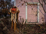 5.5ft Halloween Pumpkin Man Decoration with Red Glowing Head, Sound-Activated Head-Turning Motion & 57368239