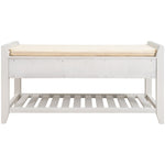 ZUN Shoe Rack with Cushioned Seat and Drawers, Multipurpose Entryway Storage Bench 32558699