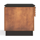 24" Side Table, Fully Assembled, Black with Bourbon Finish B108131541