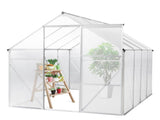 6x8 Hybrid Polycarbonate Greenhouse Silver 36140832
