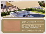 Hexagonal Shade Sail Canopy, Large 206"x118" UV Block Sun Shade with UPF 50, Waterproof W2505P427760
