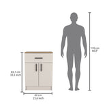 Mayorca Multistorage Pantry Cabinet, One Drawer, Two Interior Shelves Ivory - Natural Oak B200P240241