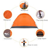 ZUN 1-Person Waterproof Camping Dome Tent Automatic Pop Up Quick Shelter Outdoor Hiking Orange 98933738