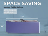 8ft Mid-Size Table Tennis Table Foldable & Portable Ping Pong Table Set for Indoor & Outdoor Games 05742076